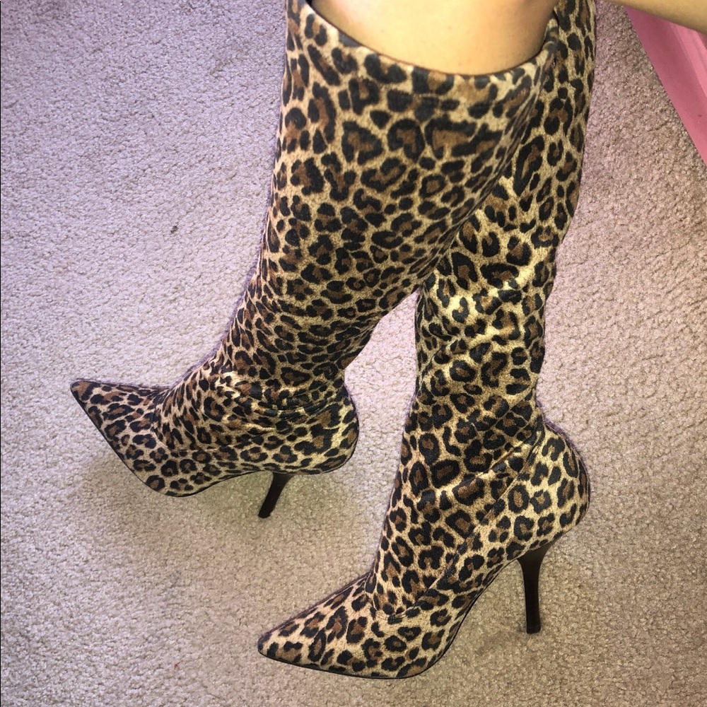 Cheetah print boots